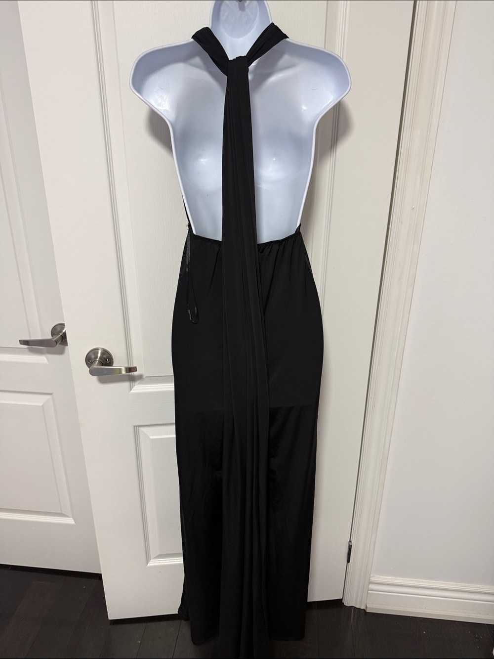 Revamped Black Multi Tie Jumpsuit size small - Picture 4 of 4